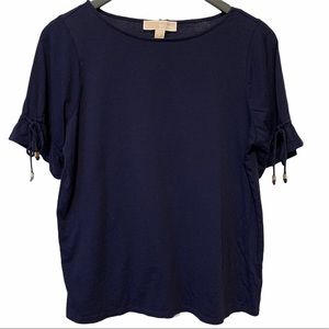 MICHAEL Michael Kors navy blue short sleeve shirt